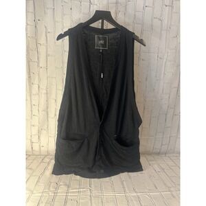 *NEW* OBEY Men's Large Cardigan Vest Four Button Black